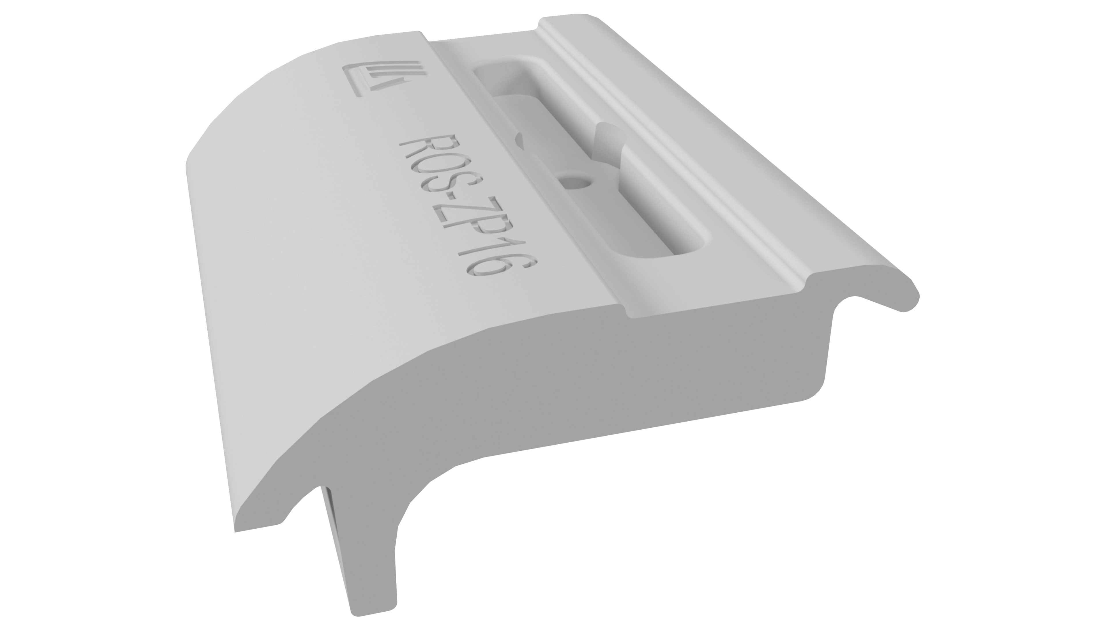 Держатель для защелкивания водоотводного профиля АЛЮСТАРТ, пластик, белый. Рис. 1 Держатель для защелкивания водоотводного профиля АЛЮСТАРТ, пластик, белый. Рис. 1