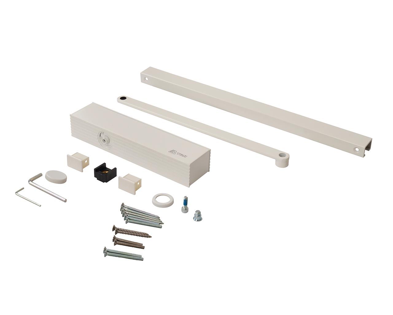 Доводчик ECO Schulte TS-31 EN1-3, со скользящей тягой, Белый RAL9016. Рис. 1