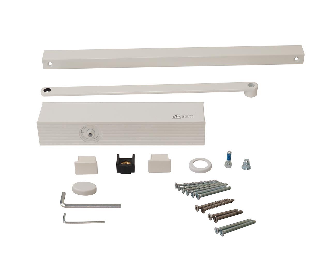 Доводчик ECO Schulte TS-31 EN1-3, со скользящей тягой, Белый RAL9016. Рис. 2 Доводчик ECO Schulte TS-31 EN1-3, со скользящей тягой, Белый RAL9016. Рис. 2