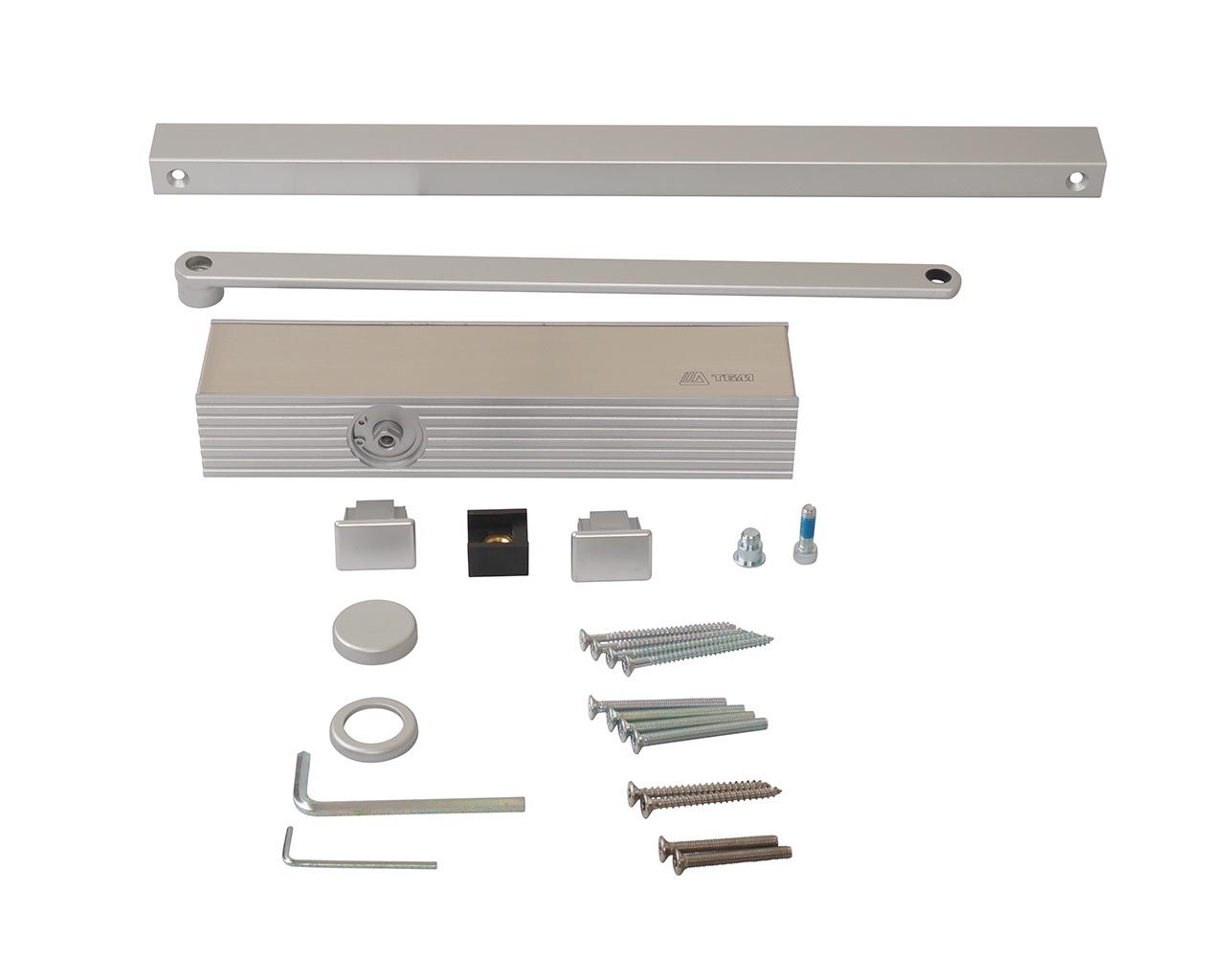 Доводчик ECO Schulte TS-31 EN1-3, со скользящей тягой, Серебро RAL9006. Рис. 2