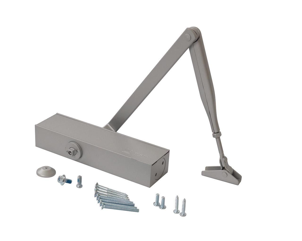 Доводчик ECO Schulte TS 11F EN2/3/4/5, с тягой, Серебро RAL9006. Рис. 1 Доводчик ECO Schulte TS 11F EN2/3/4/5, с тягой, Серебро RAL9006. Рис. 1