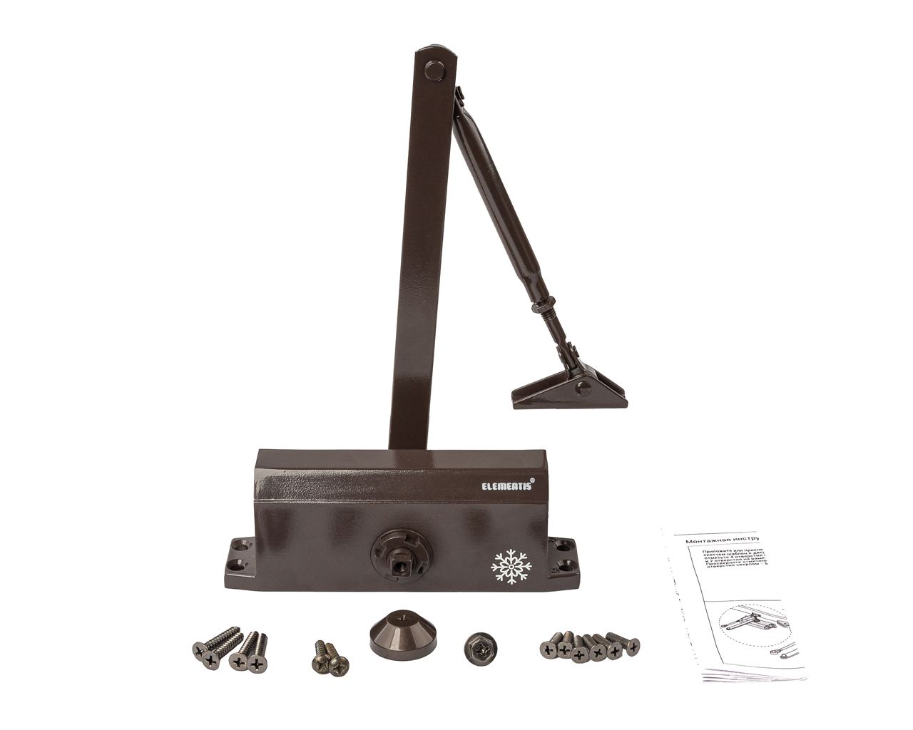 Доводчик Elementis 603 EN3/4 с фиксацией Коричневый RAL8019. Рис. 1 Доводчик Elementis 603 EN3/4 с фиксацией Коричневый RAL8019. Рис. 1