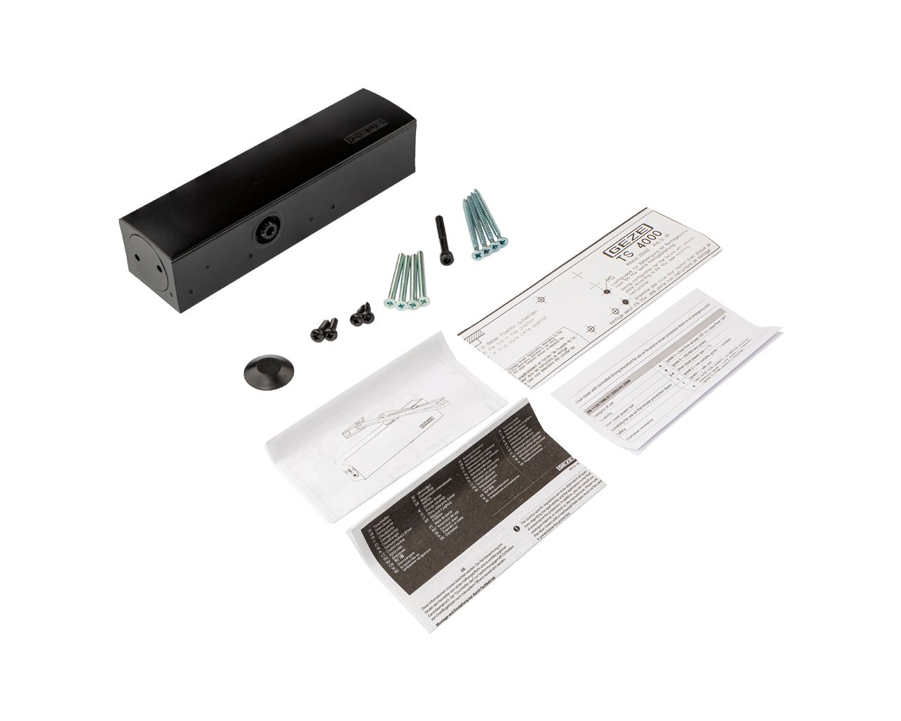 Доводчик GEZE TS 2000 NV BC EN 2-4, без тяги, Черный RAL9005. Рис. 1