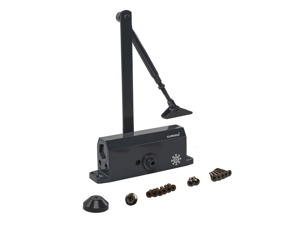 Доводчик с рычажной тягой, усилие EN3/4, с функц. задержки закрывания (DA), антрацит (RAL7016), Elementis. Рис. 3