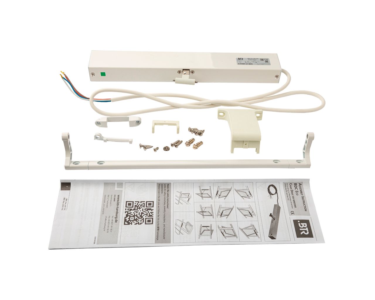 Электропривод цепной оконный BDC Eco, Syncro, с консолями, 24В, белый. Рис. 2