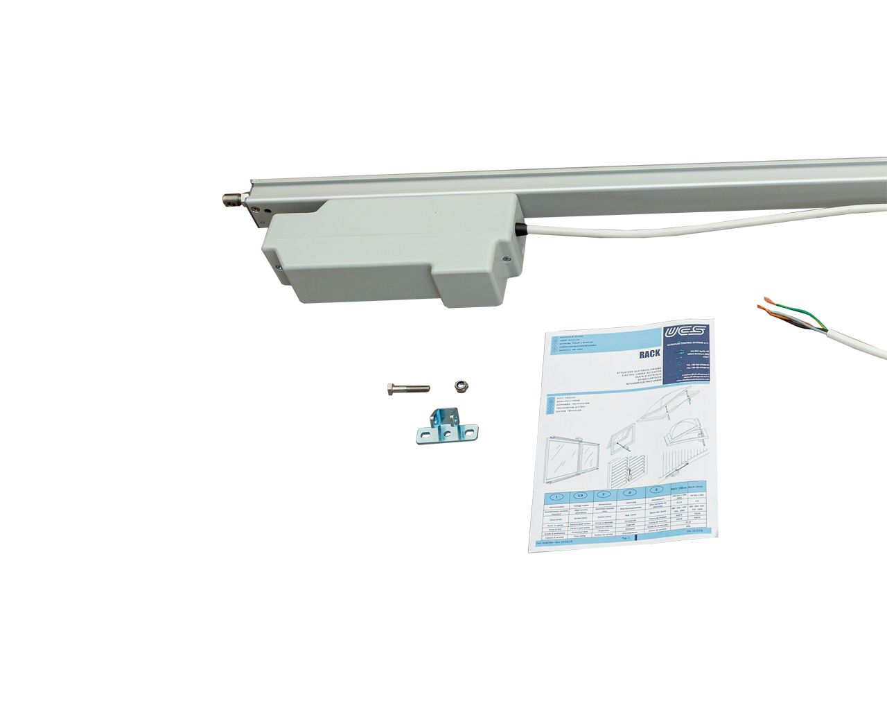Электропривод реечный RACK, 230В, 1000мм, серебро. Рис. 3