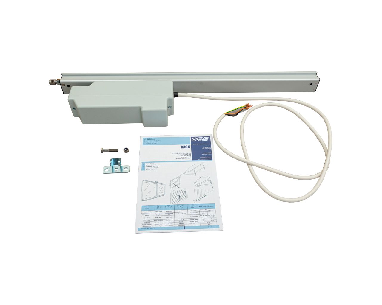 Электропривод реечный RACK, 230В, 350мм, серебро. Рис. 2