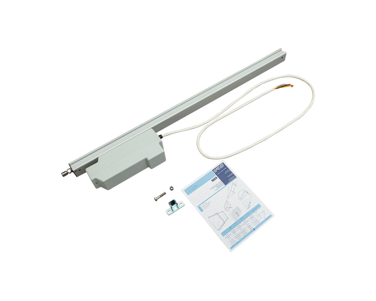 Электропривод реечный RACK, 230В, 550мм, серебро. Рис. 1