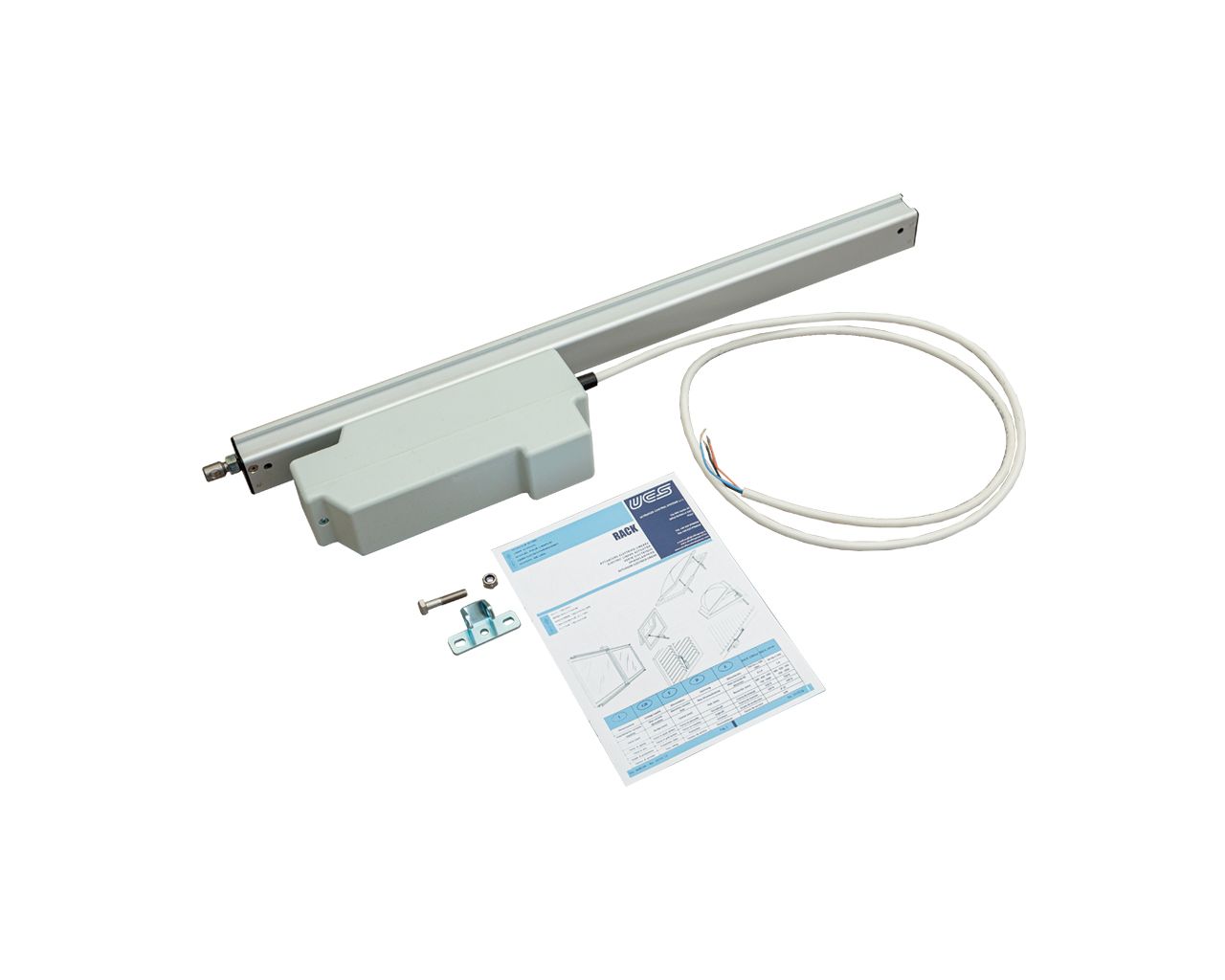 Электропривод реечный RACK, 24В, 350мм, серебро