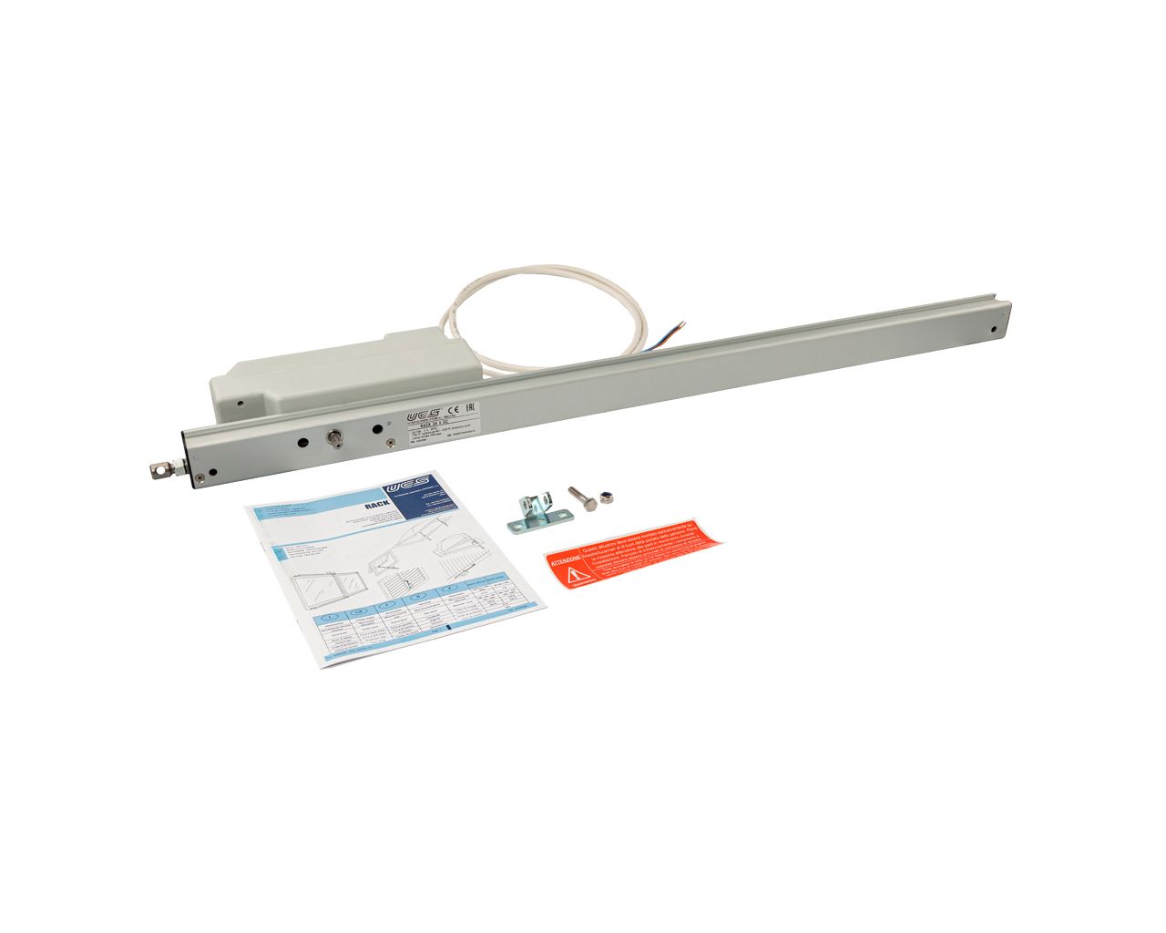 Электропривод реечный RACK, 24В, 550мм, серебро. Рис. 1