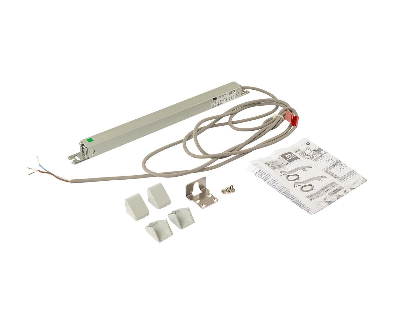 Электропривод ригельный для периметрального запирания BDL Uni, ход 18 мм, 24В, серебристый, кронштейны отдельно (BDB109, BDB110, BDB111). Рис. 1