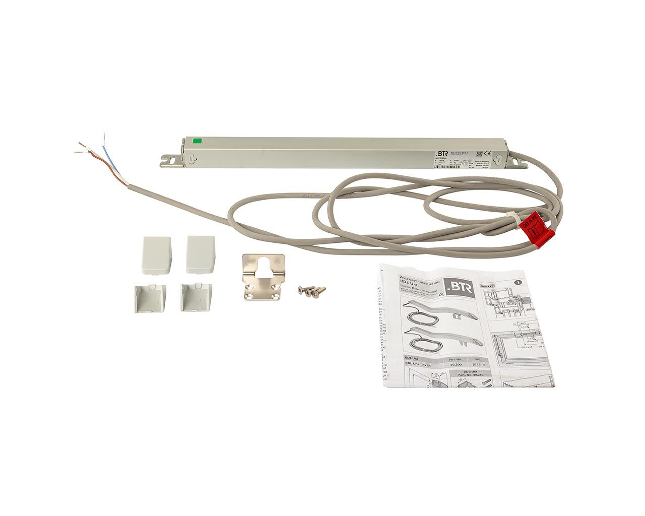 Электропривод ригельный для периметрального запирания BDL Uni, ход 18 мм, 24В, серебристый, кронштейны отдельно (BDB109, BDB110, BDB111). Рис. 3