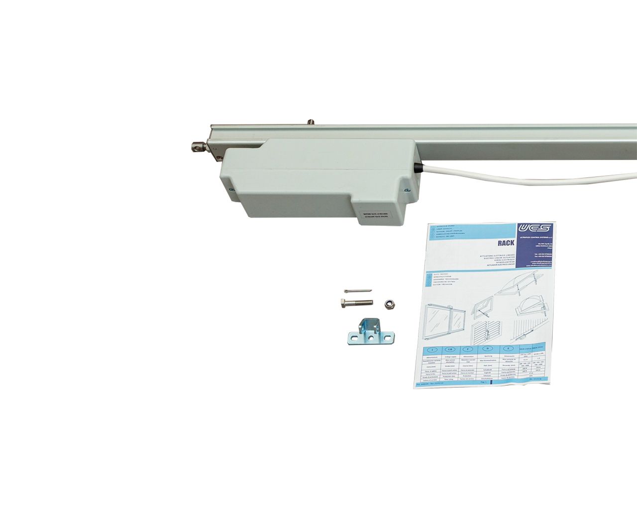 Электропривод вспомогательный реечный RACK, 230В, 1000мм, серебро. Рис. 3 Электропривод вспомогательный реечный RACK, 230В, 1000мм, серебро. Рис. 3