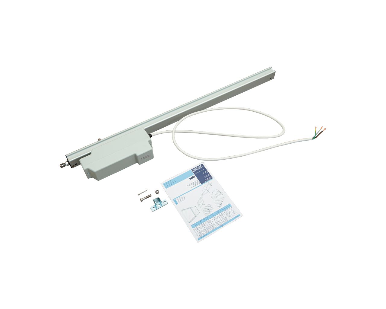 Электропривод вспомогательный реечный RACK, 230В, 550мм, серебро. Рис. 1