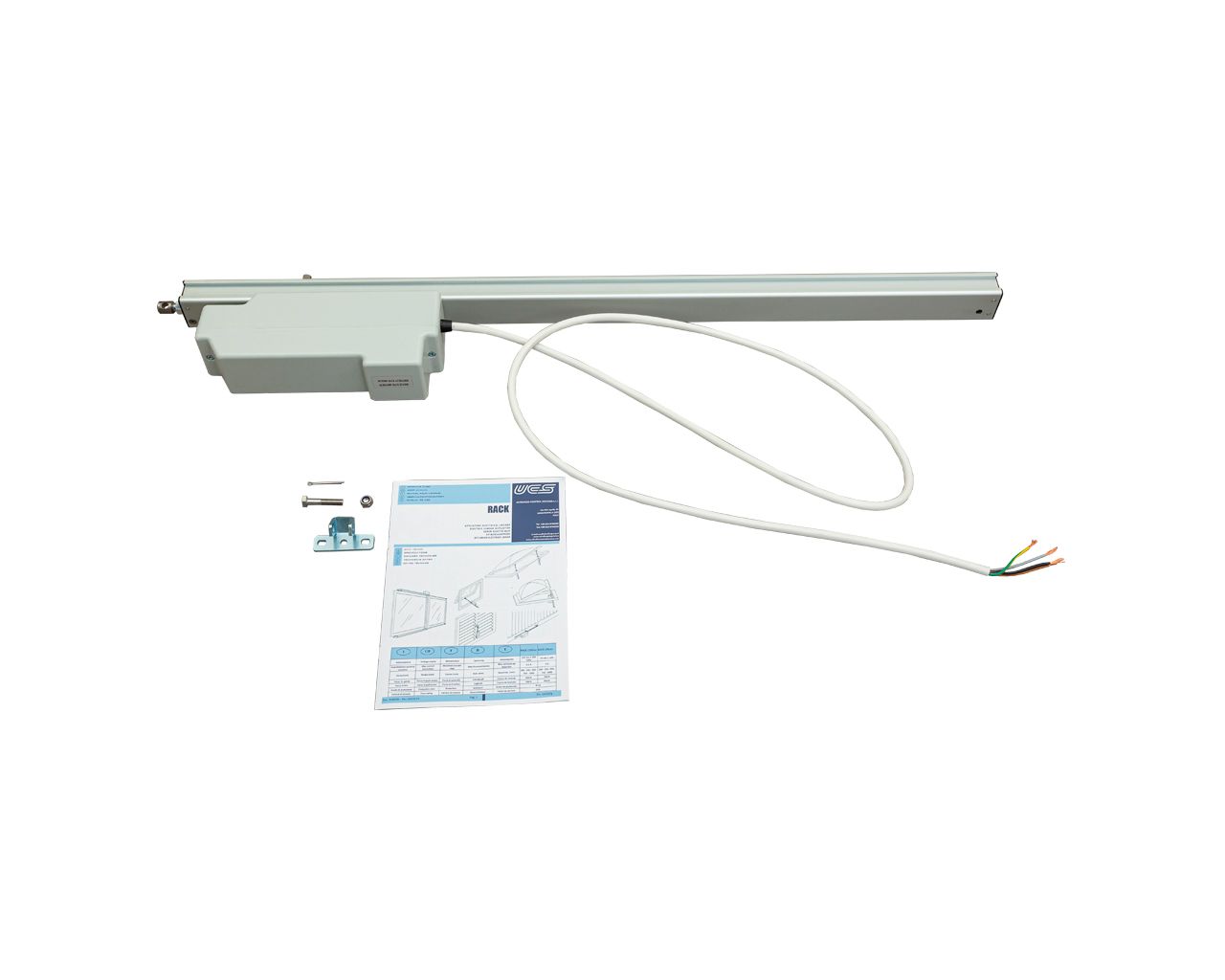 Электропривод вспомогательный реечный RACK, 230В, 550мм, серебро. Рис. 2 Электропривод вспомогательный реечный RACK, 230В, 550мм, серебро. Рис. 2
