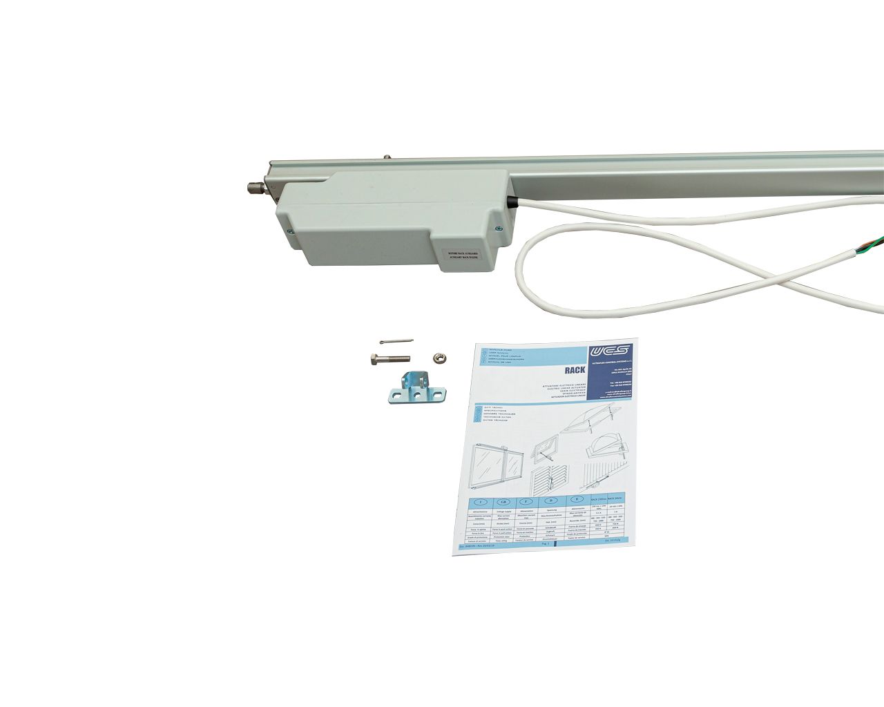 Электропривод вспомогательный реечный RACK, 230В, 750мм, серебро. Рис. 3