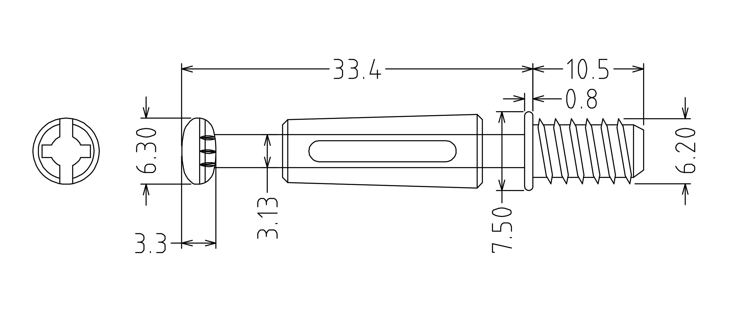 FIRMAX Дюбель евровинт, D7.5x34 мм, сталь+пластик, цинк. покр. (Комплект 100 шт). Рис. 2 FIRMAX Дюбель евровинт, D7.5x34 мм, сталь+пластик, цинк. покр. (Комплект 100 шт). Рис. 2
