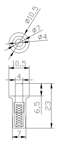 FIRMAX Петля подпятниковая, белый (Комплект 100 шт). Рис. 1