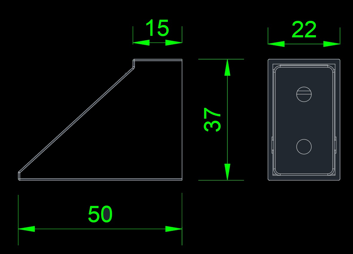 FIRMAX Штангодержатель боковой для прямоугольной штанги,черный. Рис. 2