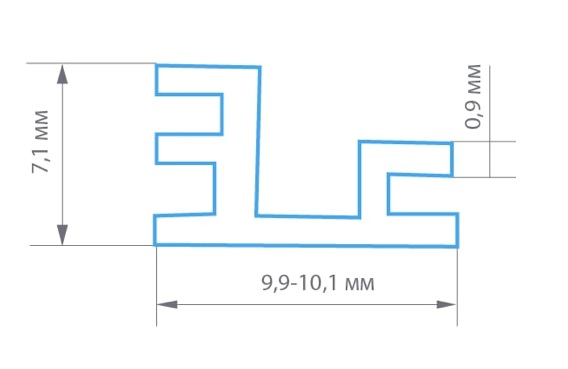 FIRMAX Уплотнитель ПВХ под вставку 4мм, бесцветный, для PRO35. Рис. 2