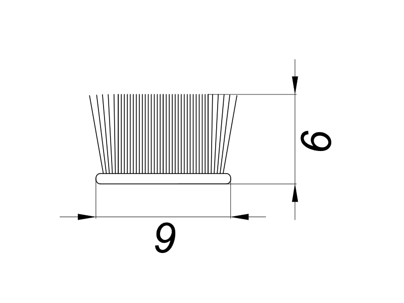 Уплотнитель щеточный самоклеящийся, FIRMAX, 9х6мм, светло-серый. Рис. 2 Уплотнитель щеточный самоклеящийся, FIRMAX, 9х6мм, светло-серый. Рис. 2
