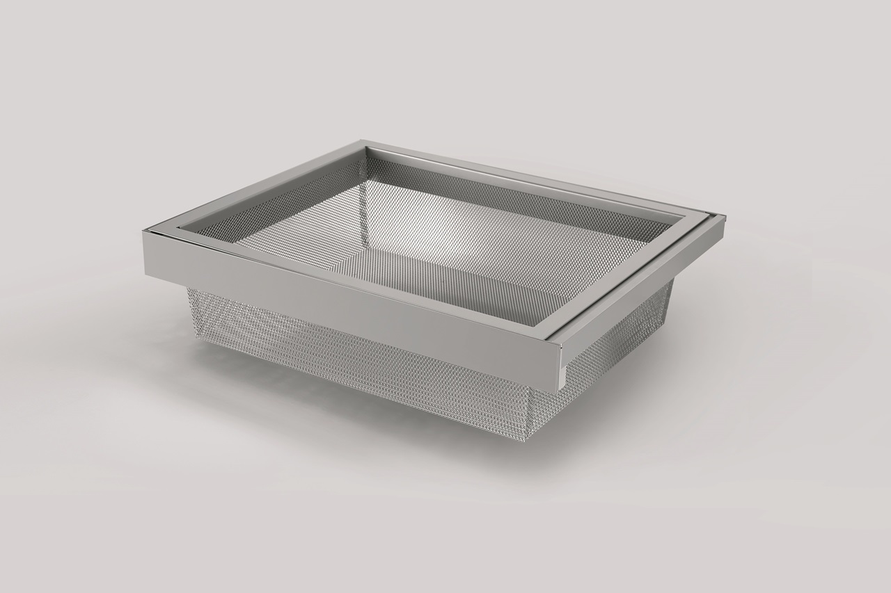 FIRMAX Выдвижная корзина в базу 800 мм, мелкая сетка, 764х420х140 (ШхГхВ), серый