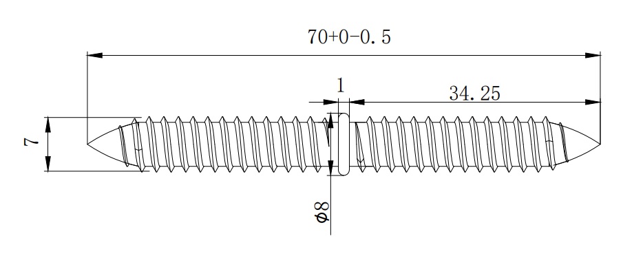 FIRMAX Винт-стяжка для фасадов и плит, D7х70 мм, сталь, цинк. (Комплект 100 шт). Рис. 2