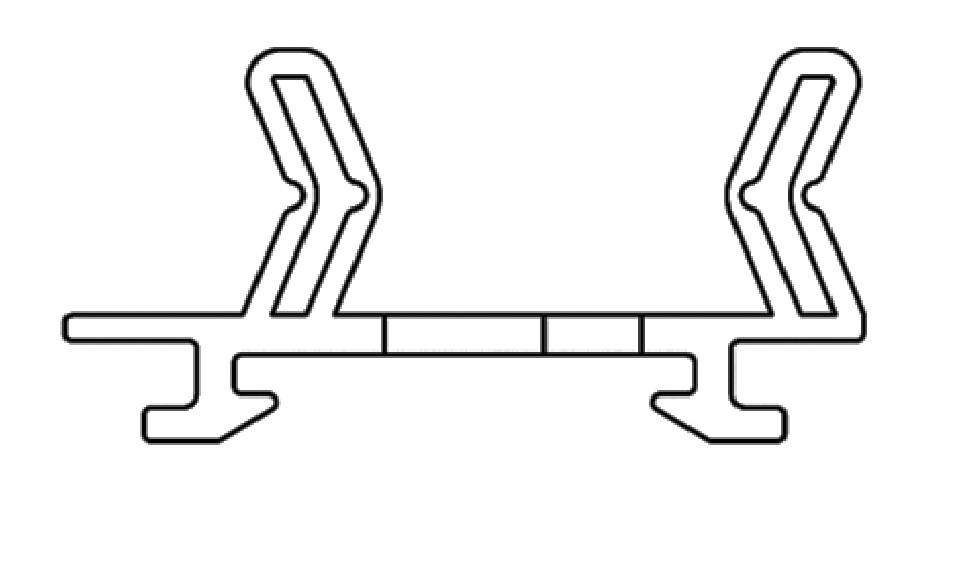 FLEX Центральное ПВХ уплотнение L=2500мм 32548901120. Рис. 1
