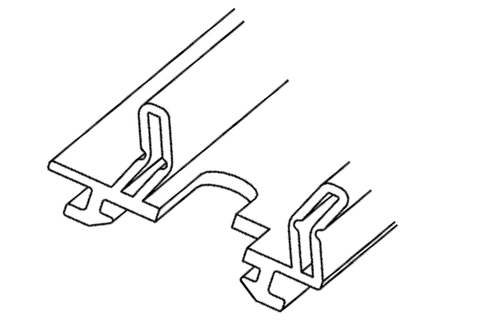 FLEX Центральное ПВХ уплотнение L=2500мм 32548901120. Рис. 2