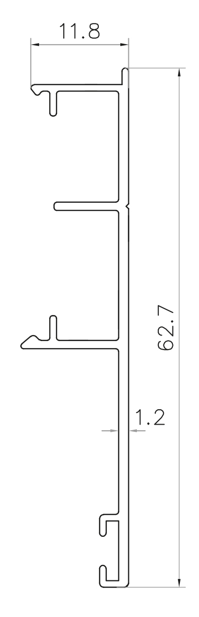 FM185 Декоративная планка для направляющей FM186, L-2000 мм, черный. Рис. 2 FM185 Декоративная планка для направляющей FM186, L-2000 мм, черный. Рис. 2