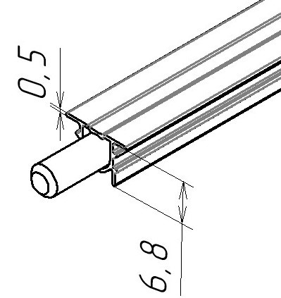 FM202 Корректор фасада врезной c декоративными накладками, L=1000-2700 мм, FIRMAX.. Рис. 3