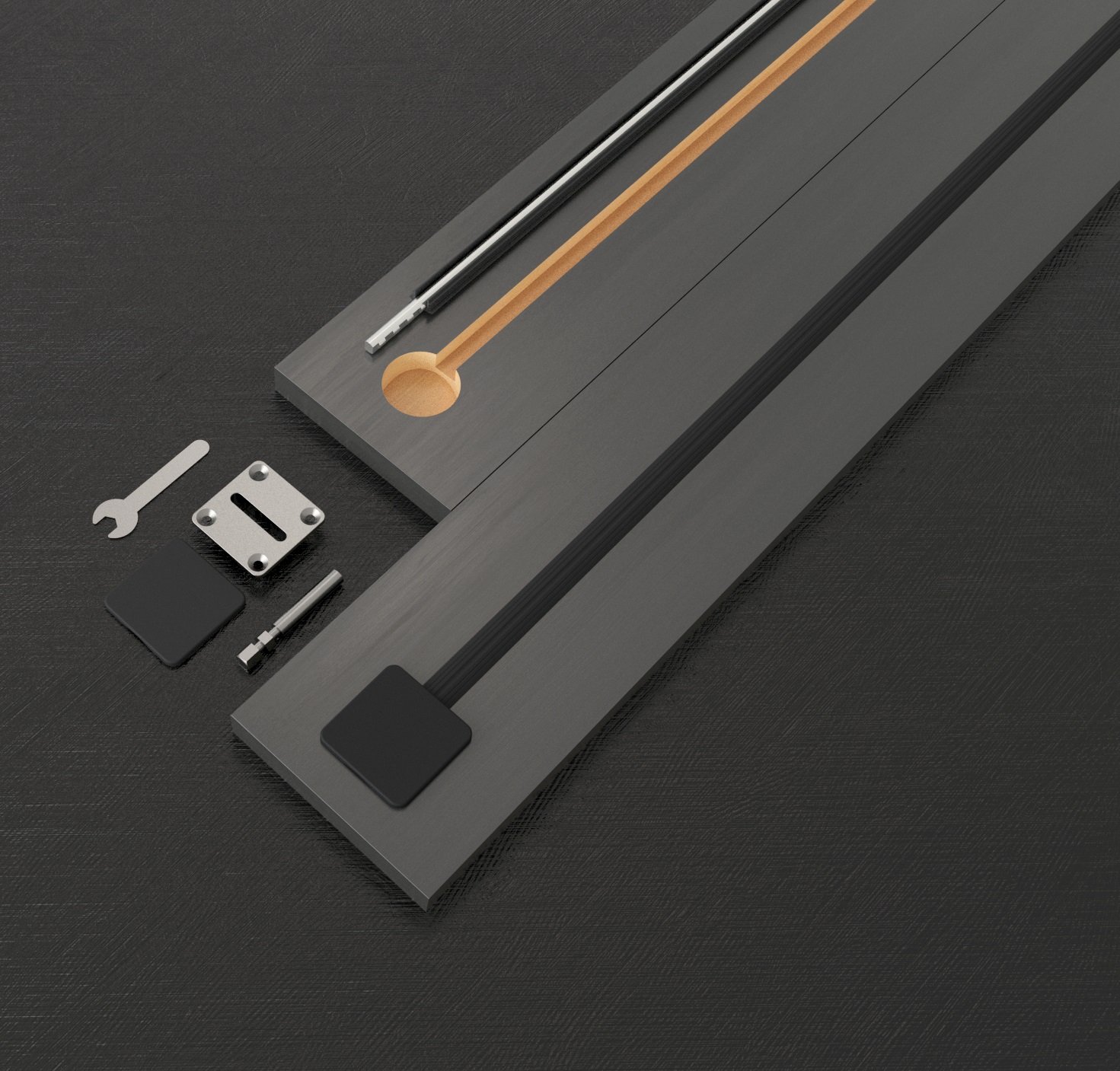 FM207 Корректор фасада врезной c черной декоративной накладкой, L=2400-2800 мм, FIRMAX.. Рис. 2 FM207 Корректор фасада врезной c черной декоративной накладкой, L=2400-2800 мм, FIRMAX.. Рис. 2