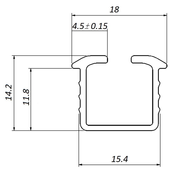 FM309 Направляющая универсальная, врезной монтаж, черный, L=3000мм, FIRMAX.. Рис. 2 FM309 Направляющая универсальная, врезной монтаж, черный, L=3000мм, FIRMAX.. Рис. 2