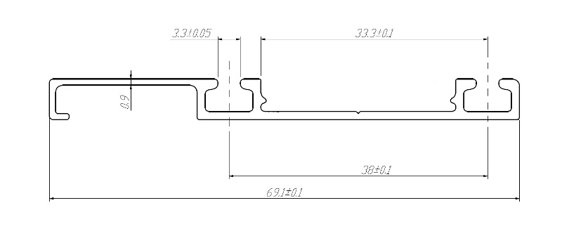 FM409 Направляющая нижняя с декоративной вставкой, накладной монтаж, серебро, L=3000 мм, FIRMAX.. Рис. 2 FM409 Направляющая нижняя с декоративной вставкой, накладной монтаж, серебро, L=3000 мм, FIRMAX.. Рис. 2