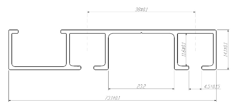 FM409 Направляющая верхняя, накладной монтаж, серебро, L=3000 мм, FIRMAX.. Рис. 2