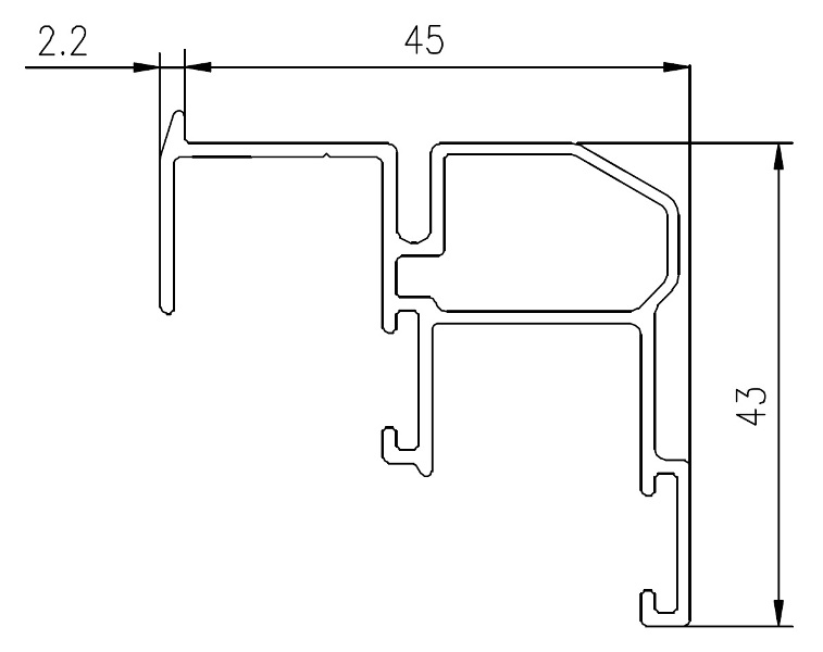 FM509 Направляющая нижняя, накладной монтаж, серебро, L=3000 мм, FIRMAX.. Рис. 2 FM509 Направляющая нижняя, накладной монтаж, серебро, L=3000 мм, FIRMAX.. Рис. 2