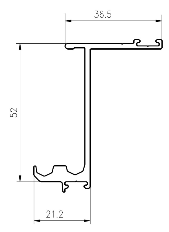 FM509 Направляющая верхняя, накладной монтаж, серебро, L=3000 мм, FIRMAX.. Рис. 2 FM509 Направляющая верхняя, накладной монтаж, серебро, L=3000 мм, FIRMAX.. Рис. 2