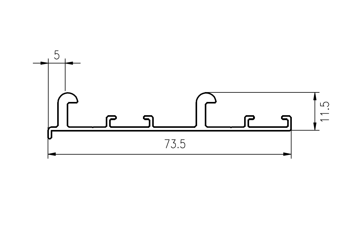 FM602 Направляющая верхняя, накладной монтаж, серебро, L=3000 мм, FIRMAX.. Рис. 2