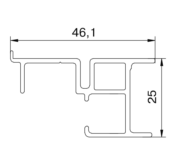 FM902 Направляющая нижняя, накладной монтаж, серебро, L=3000 мм, FIRMAX.. Рис. 2