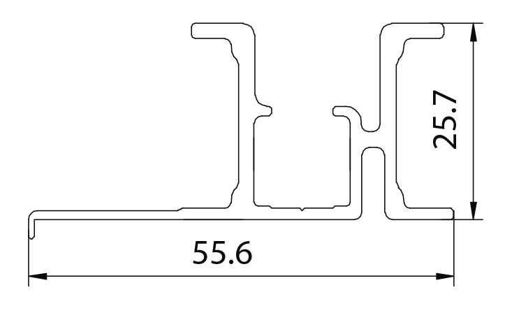 FM902 Направляющая верхняя, накладной монтаж, серебро, L=3000 мм, FIRMAX.. Рис. 2