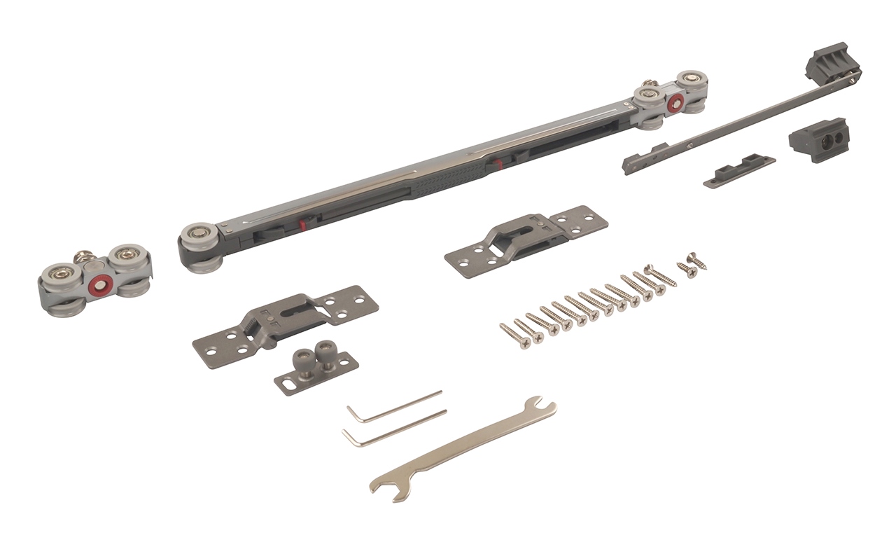 FM905B Комплект для сдвижной деревянной двери с двухсторонним плавным закрыванием