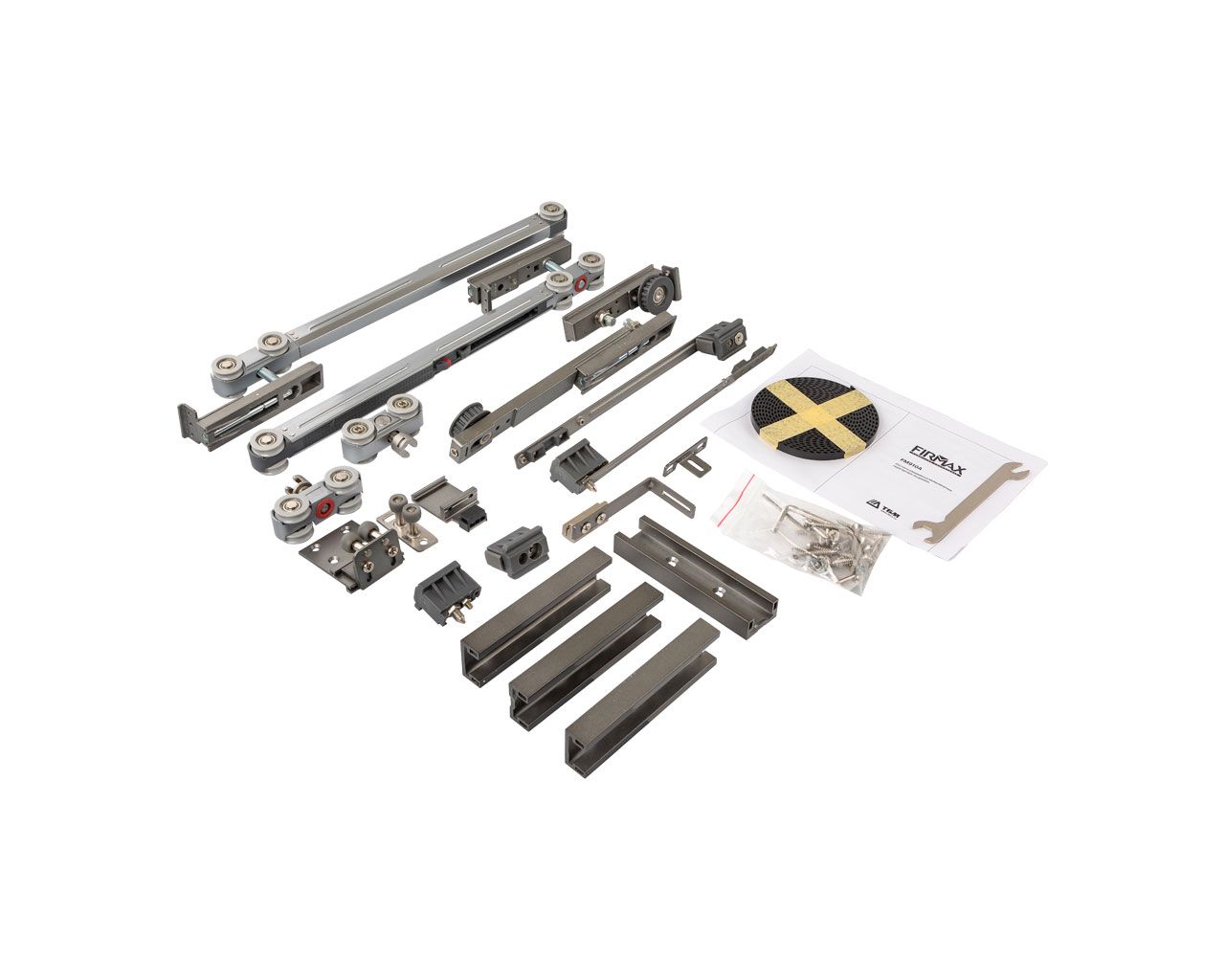 FM910A Комплект для 3-х (1+2) деревянных дверей с каскадным плавным закрыванием. Рис. 2