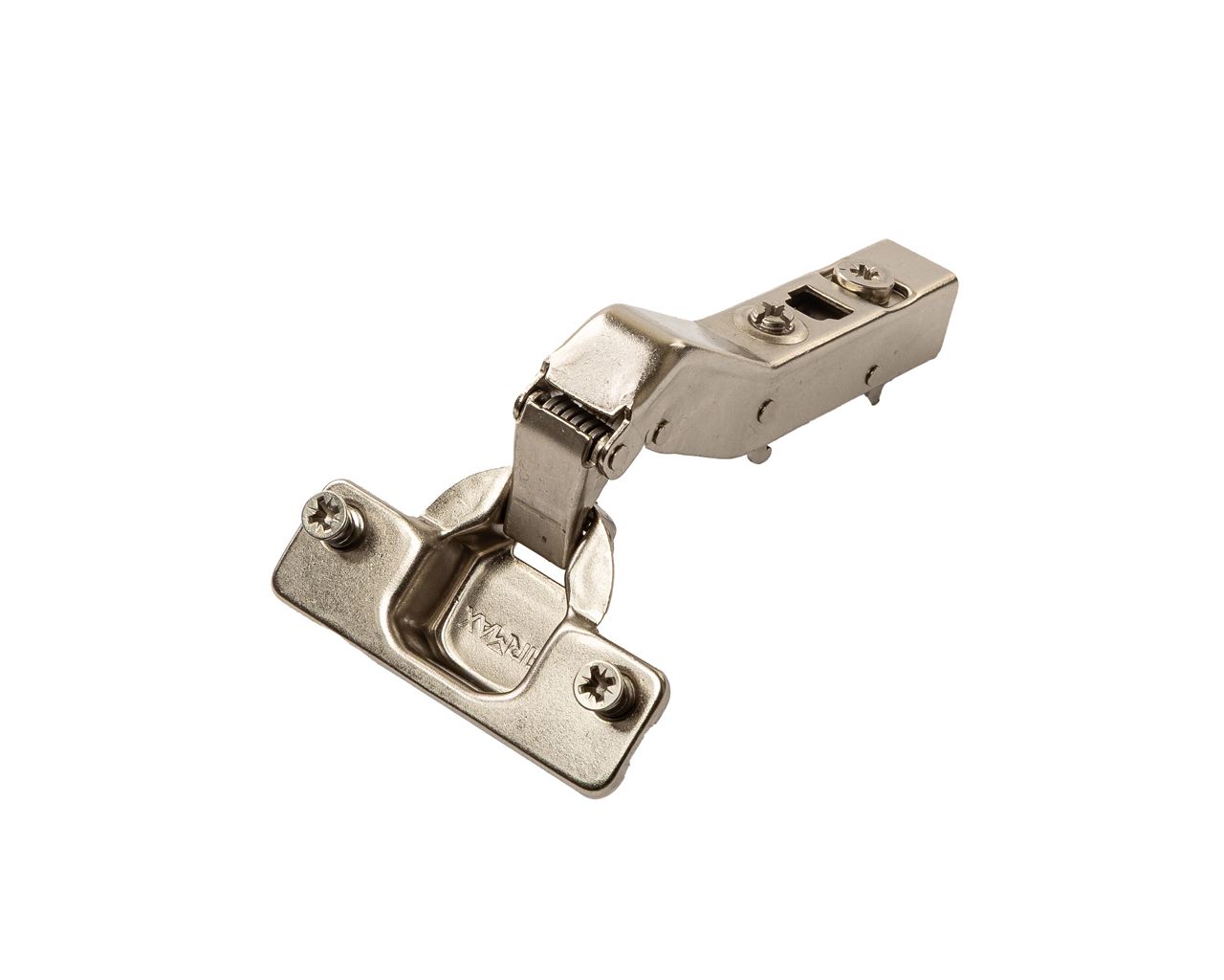 Петля для угловых дверей 45° Firmax Smartline Clip-on, с доводчиком, угол открывания 105°, чашка 35 мм, 52мм, с евровинтами 6.3*14мм. Рис. 1