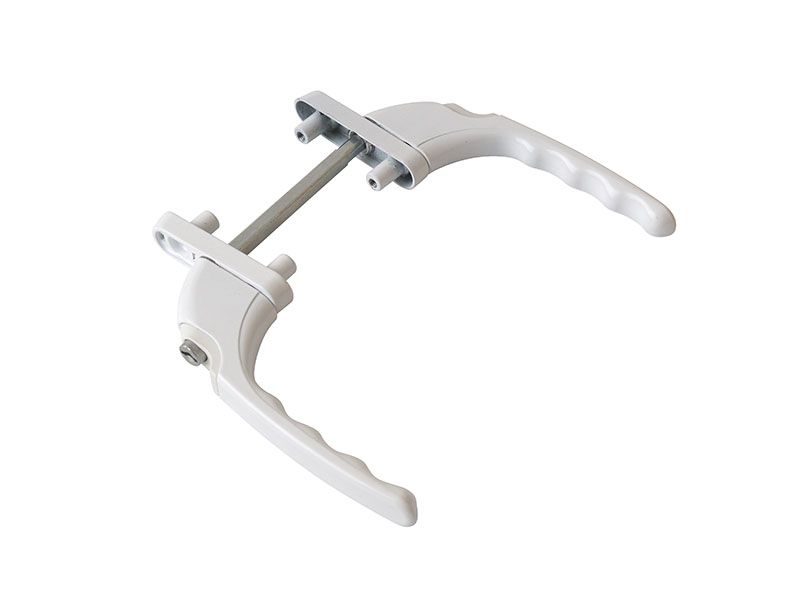 Гарнитур для балконной двери прямой с ключом с одной стороны, серия 72-80, белый RAL9016. Рис. 3