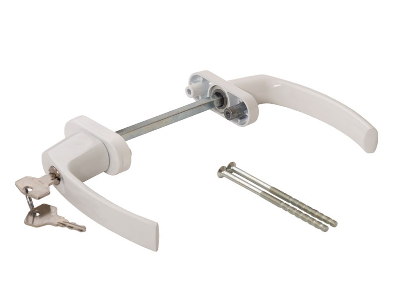 Гарнитур для балконной двери Internika серии NEPTUN, с ключом, белый Ral 9016 (штифт 119мм). Рис. 2