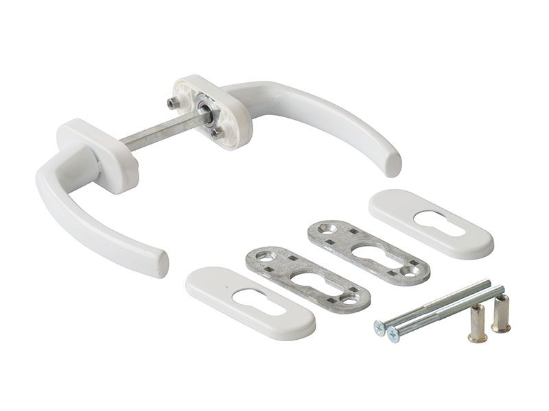 Гарнитур балконный Internika FILIZ, с овальными накладками, белый RAL9016. Рис. 3 Гарнитур балконный Internika FILIZ, с овальными накладками, белый RAL9016. Рис. 3