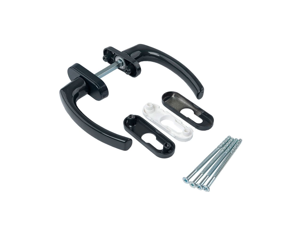 Гарнитур балконный Internika Tolstoy алюминиевый, с овальными накладками, антрацит RAL7016. Рис. 2 Гарнитур балконный Internika Tolstoy алюминиевый, с овальными накладками, антрацит RAL7016. Рис. 2