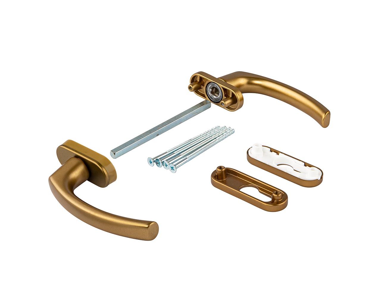 Гарнитур балконный Internika Tolstoy алюминиевый, с овальными накладками, бронза F4. Рис. 2