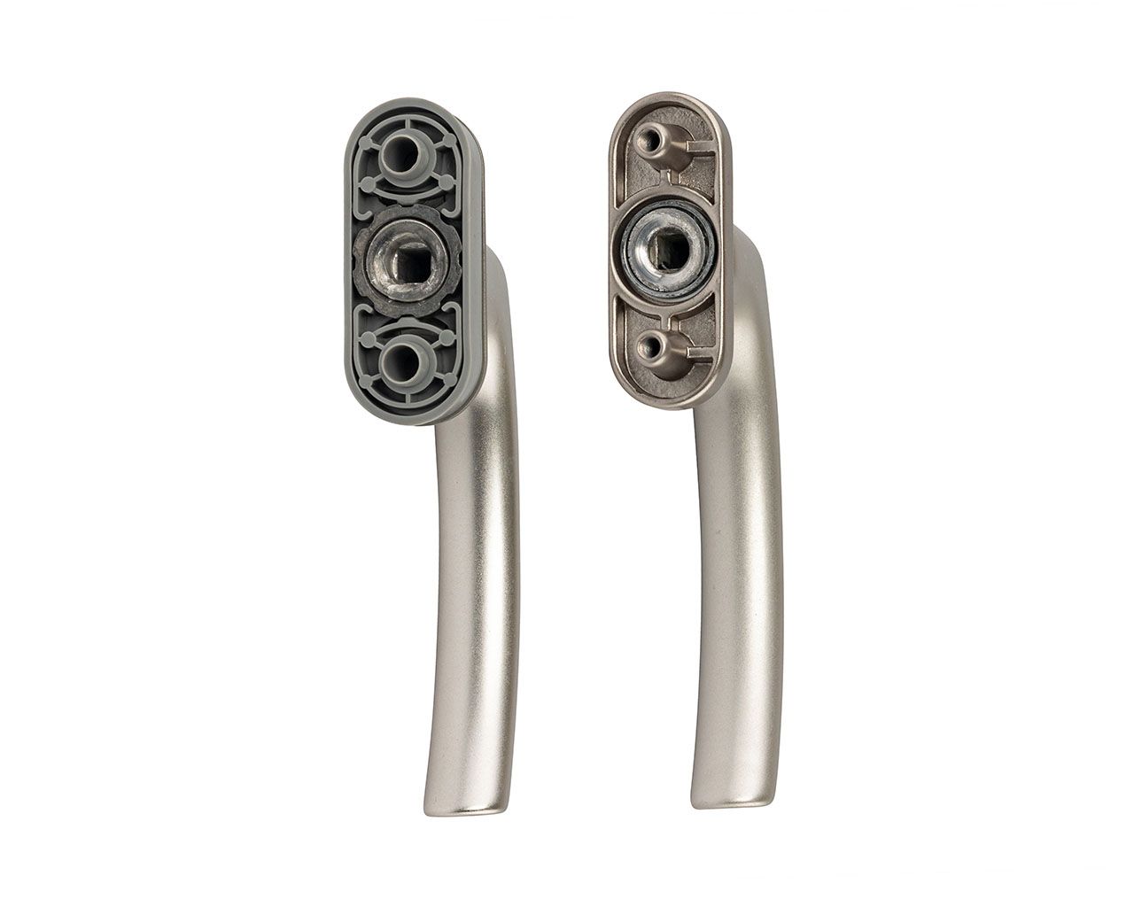 Гарнитур балконный Internika Tolstoy алюминиевый, с овальными накладками, титан F9. Рис. 3