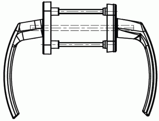 Гарнитур для балконной двери Internika серии NEPTUN, RAL 8019. Рис. 3